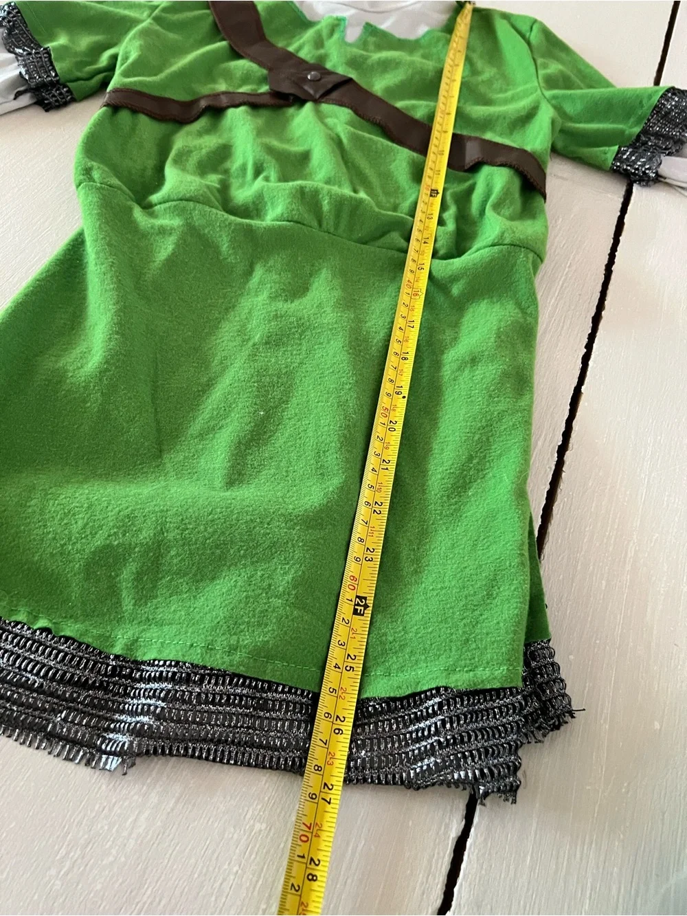 Legend of Zelda Link Costume – Kids Size 8 – Green Tunic, Hat & Boot Covers